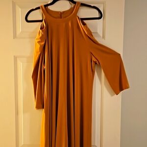 Gorgeous Gold Flare Dress